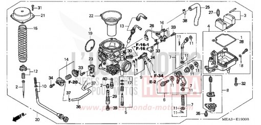 CARBURATEUR VTX1300S7 de 2007